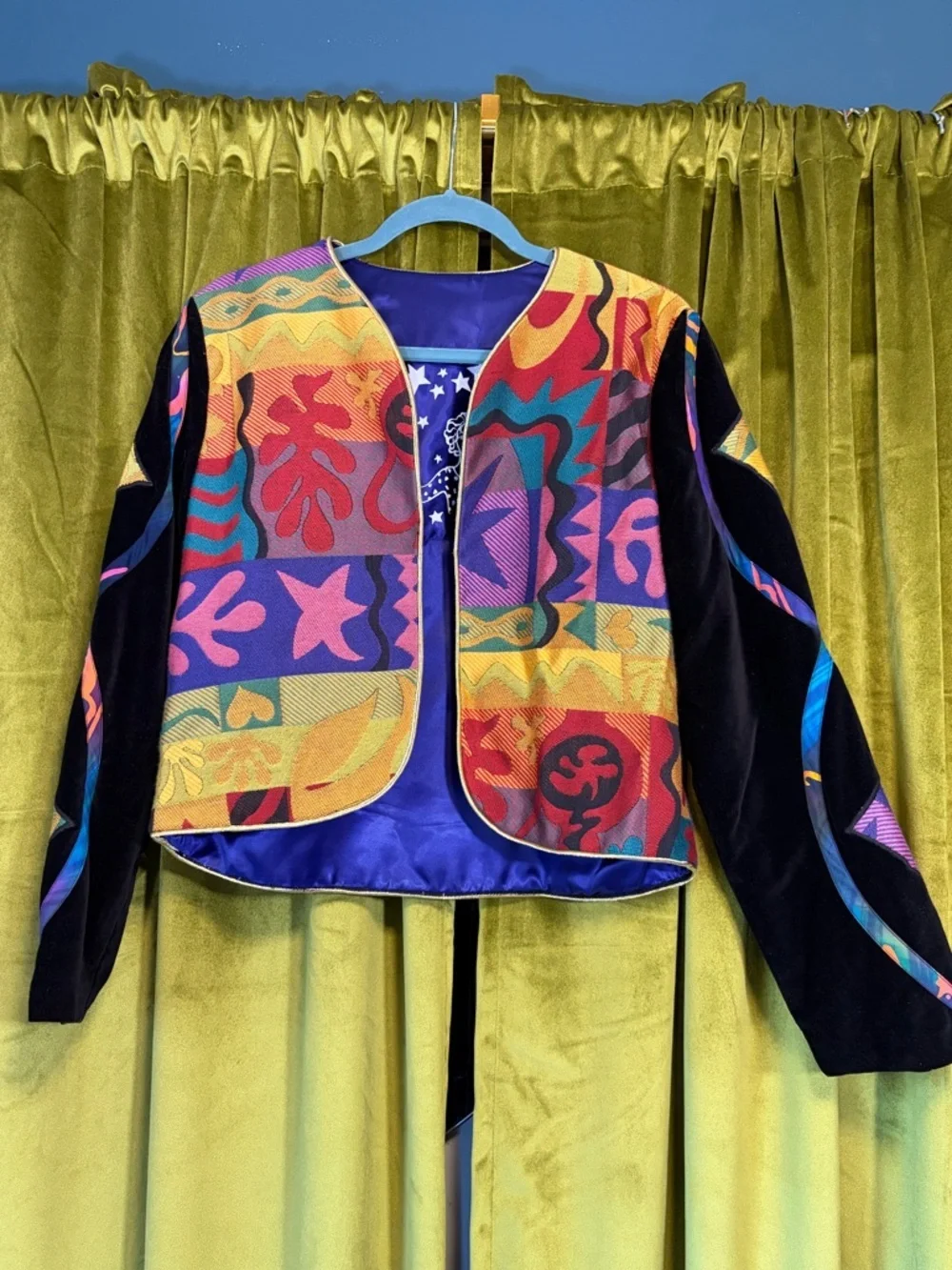 Marie Studer Designs Vintage Geometric Abstract Tapestry Jacket. Size Small. - Picture 1 of 7